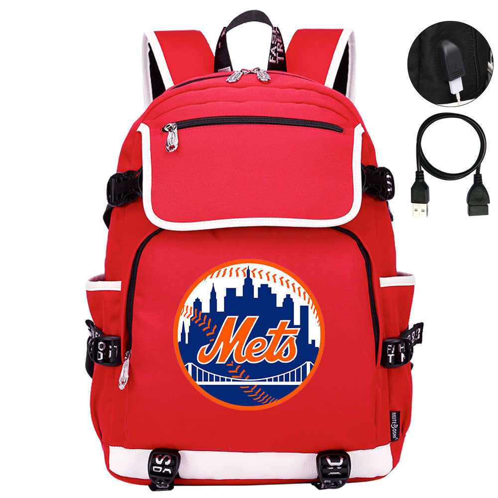New York Mets Backpack School Notebook Travel Bags