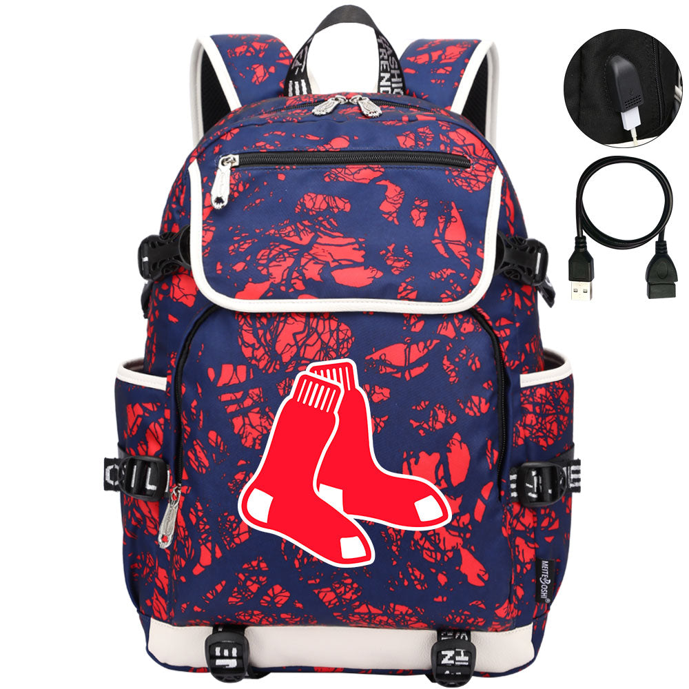 Boston Red Sox Backpack School Notebook Travel Bags