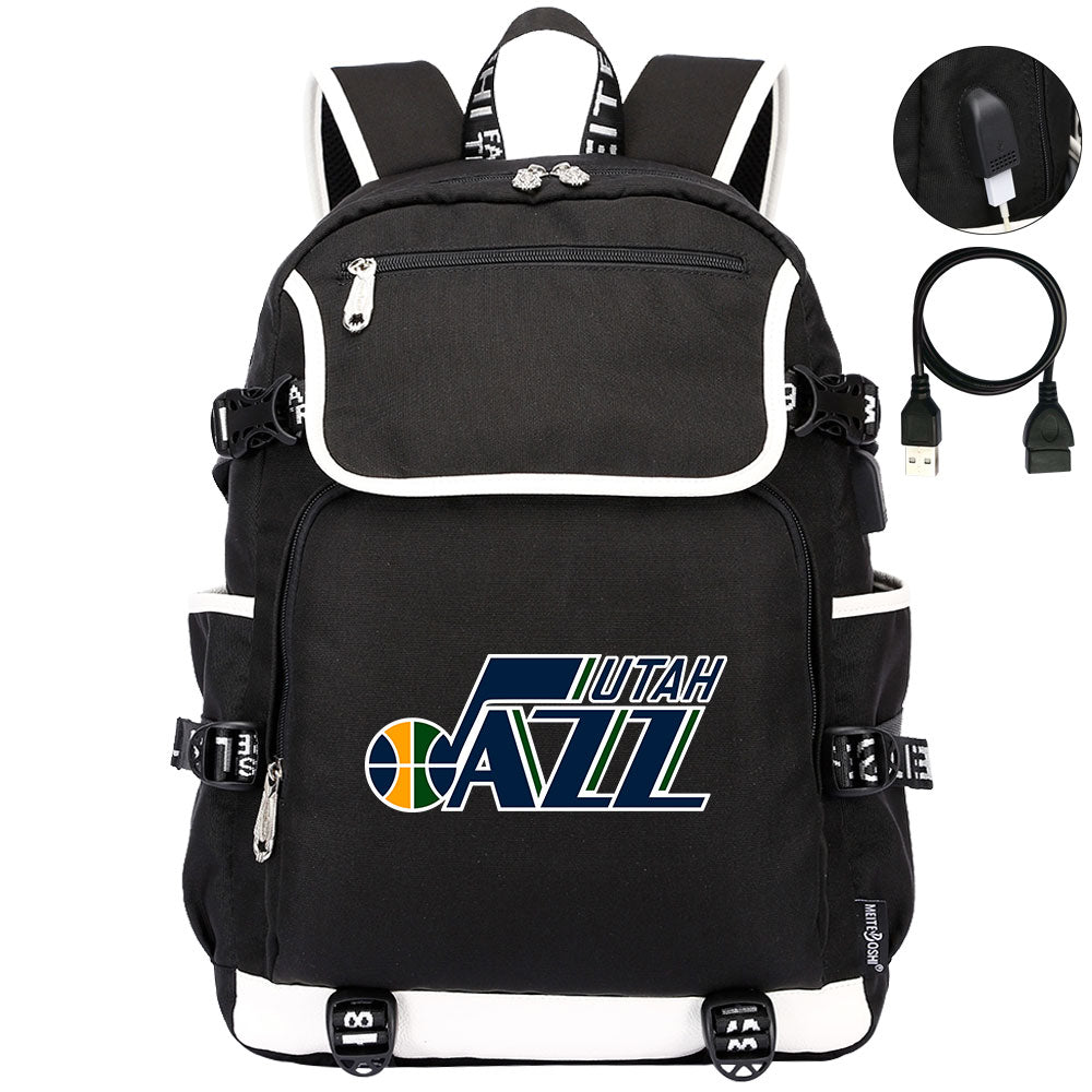 Utah Jazz Backpack School Notebook Travel Bags