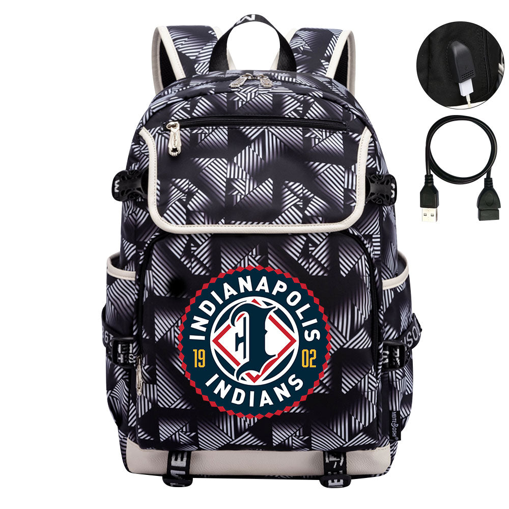 Indianapolis Indians Backpack School Notebook Travel Bags