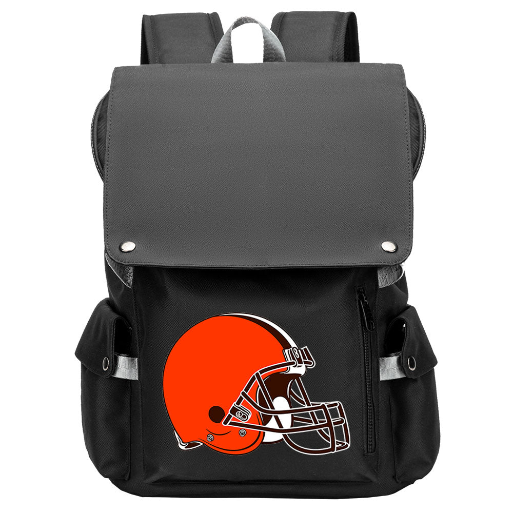 Cleveland Browns Football Team Rugby Laptop Backpack Oxford School Bag