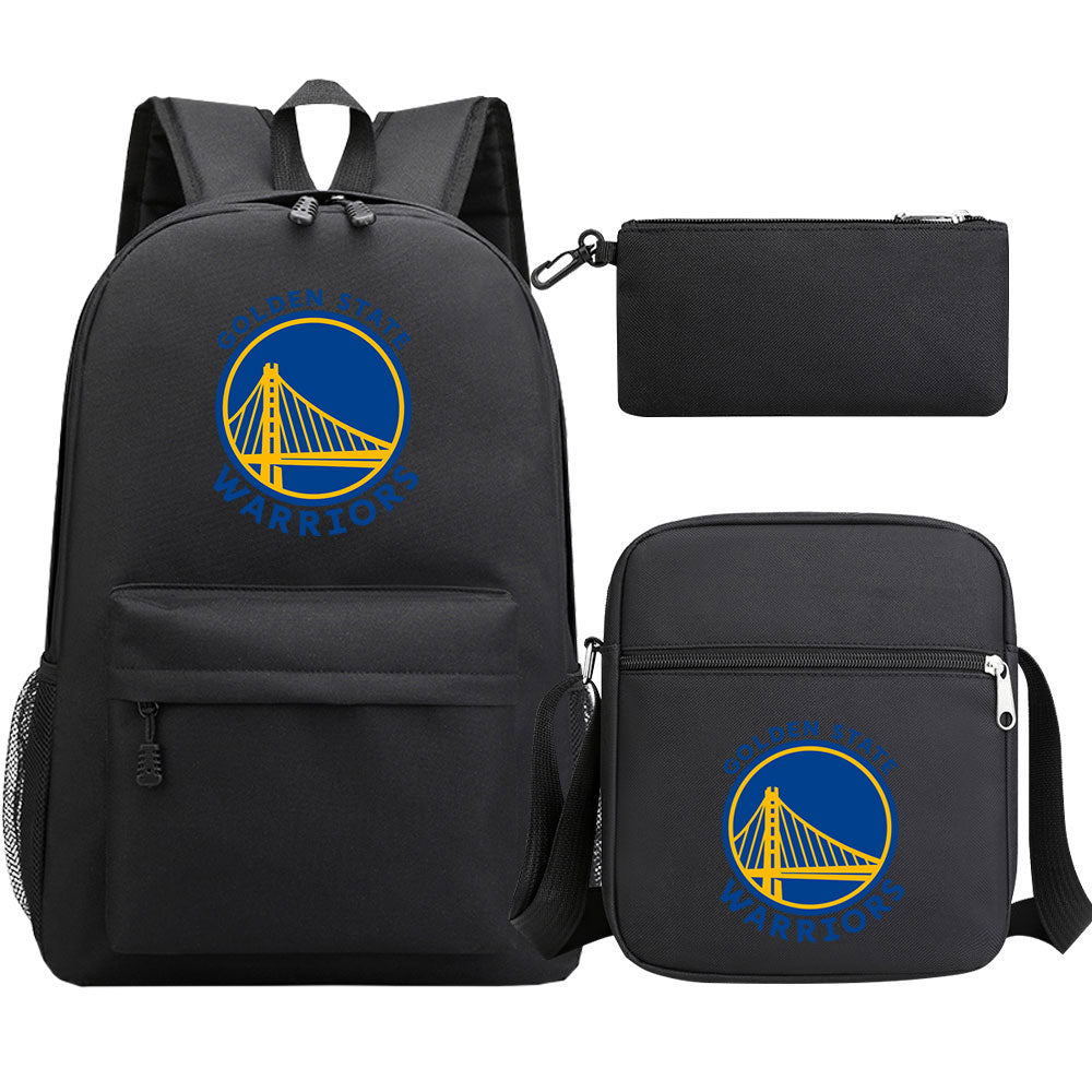 Golden State Warriors Basketball School Backpack Shoulder Bag Pencil Bags 3pcs Set