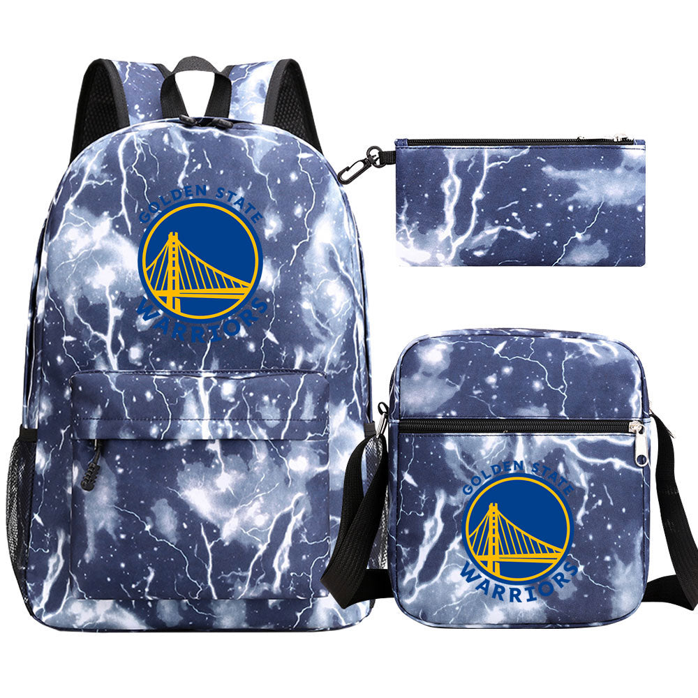 Golden State Warriors Basketball School Backpack Shoulder Bag Pencil Bags 3pcs Set