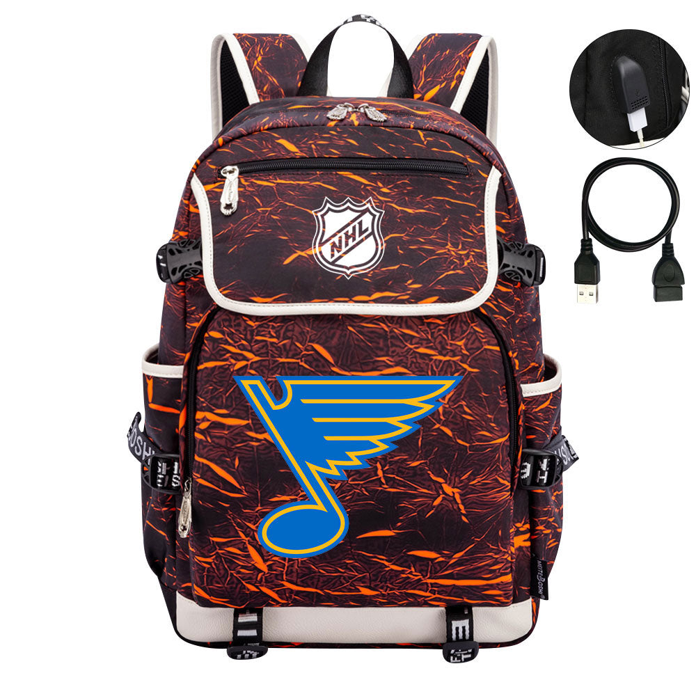 St Louis Blues Hockey Team Backpack School Notebook Travel Bags
