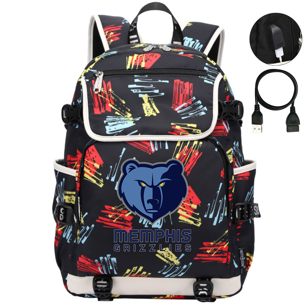 Memphis Grizzlies Backpack School Notebook Travel Bags