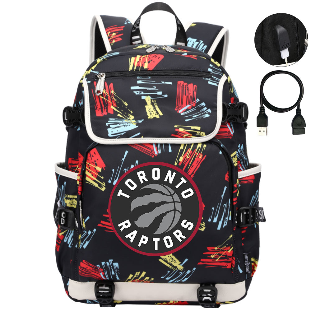 Toronto Raptors Backpack School Notebook Travel Bags