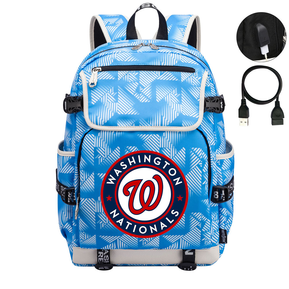 Washington Nationals Backpack School Notebook Travel Bags