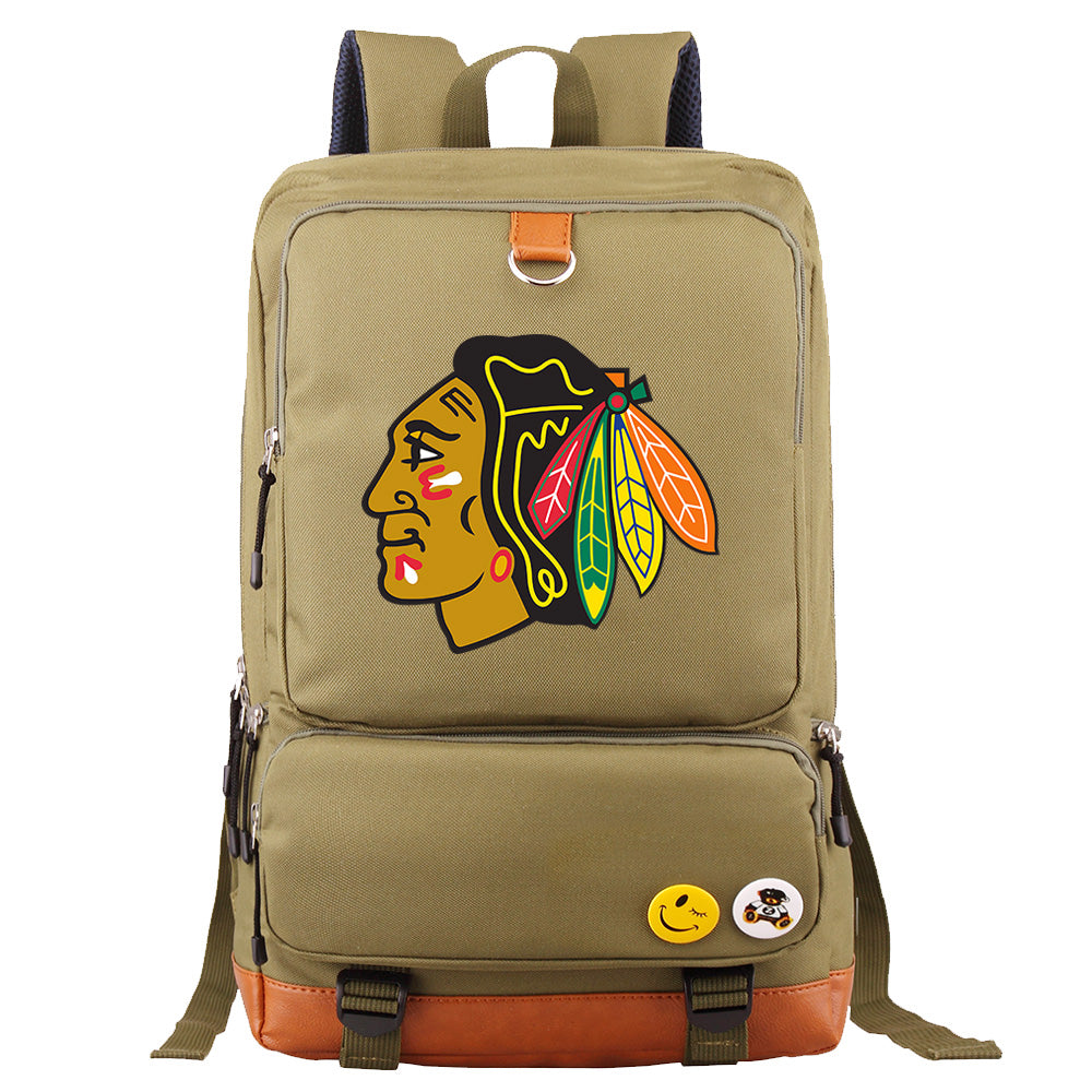 Chicago Blackhawks Hockey Team Proof Backpack NoteBook Laptop School Bag