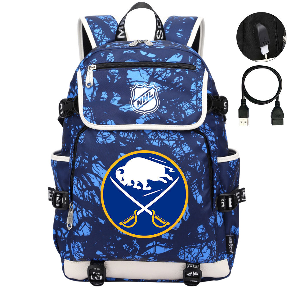 Buffalo Sabres Hockey League Backpack School Notebook Travel Bags