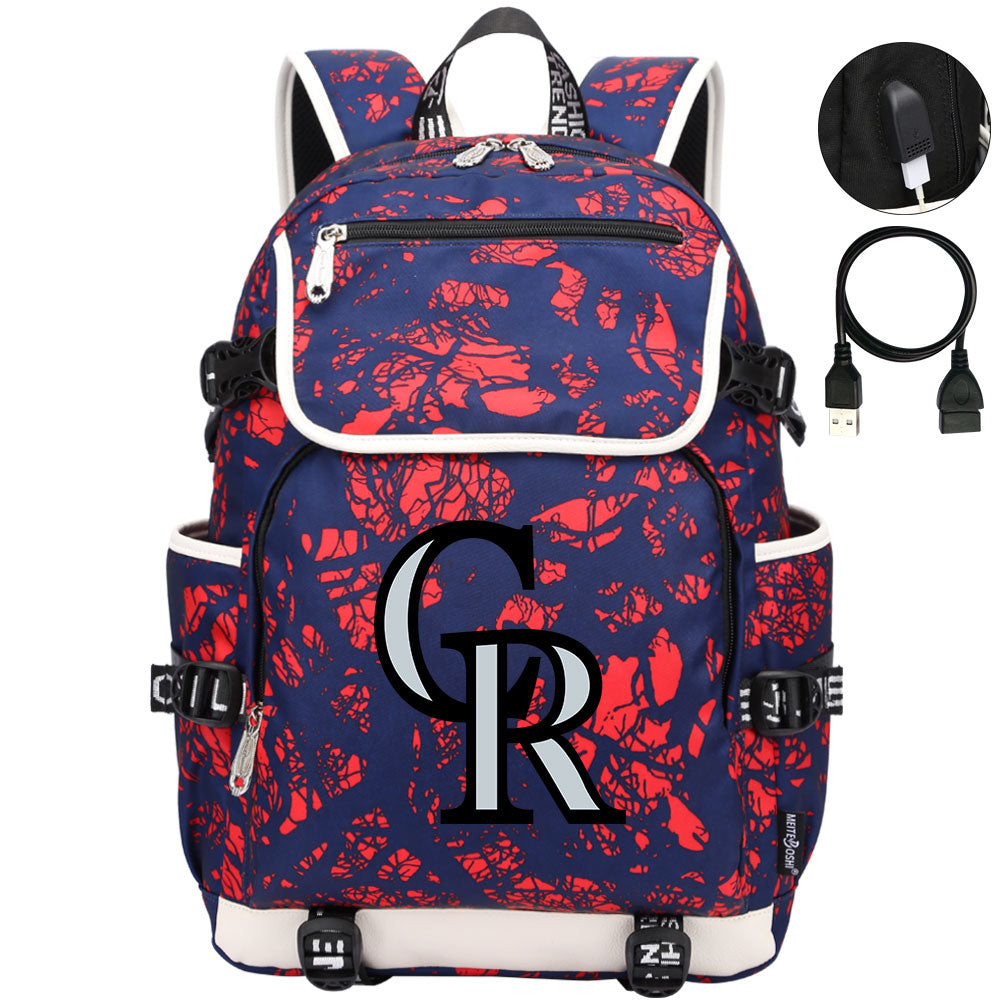 Colorado Rockies Backpack School Notebook Travel Bags