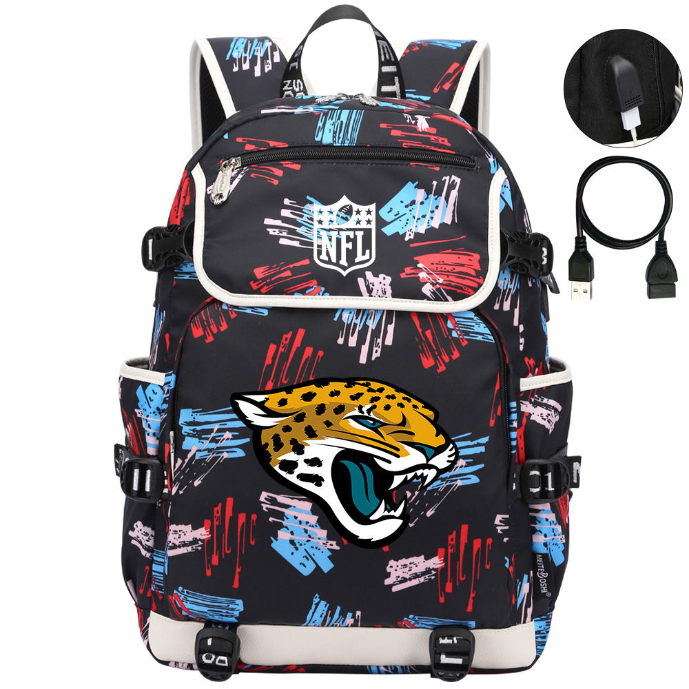 Jacksonville Jaguars Hockey League Backpack School Notebook Travel Bag