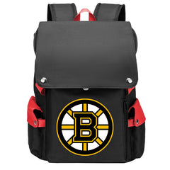 Boston Bruins Hockey Team School Backpack Oxford Laptop Bag