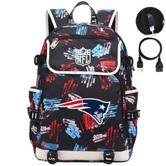 New England Patriots Football Rugby Backpack School Notebook Travel Bags