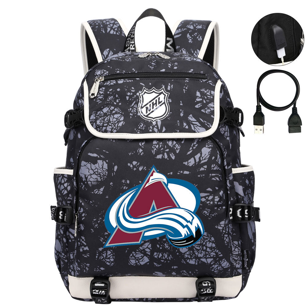 Colorado Avalanche Hockey League Backpack School Notebook Travel Bag