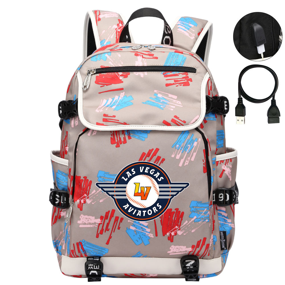 Las Vegas Aviators Backpack School Notebook Travel Bags