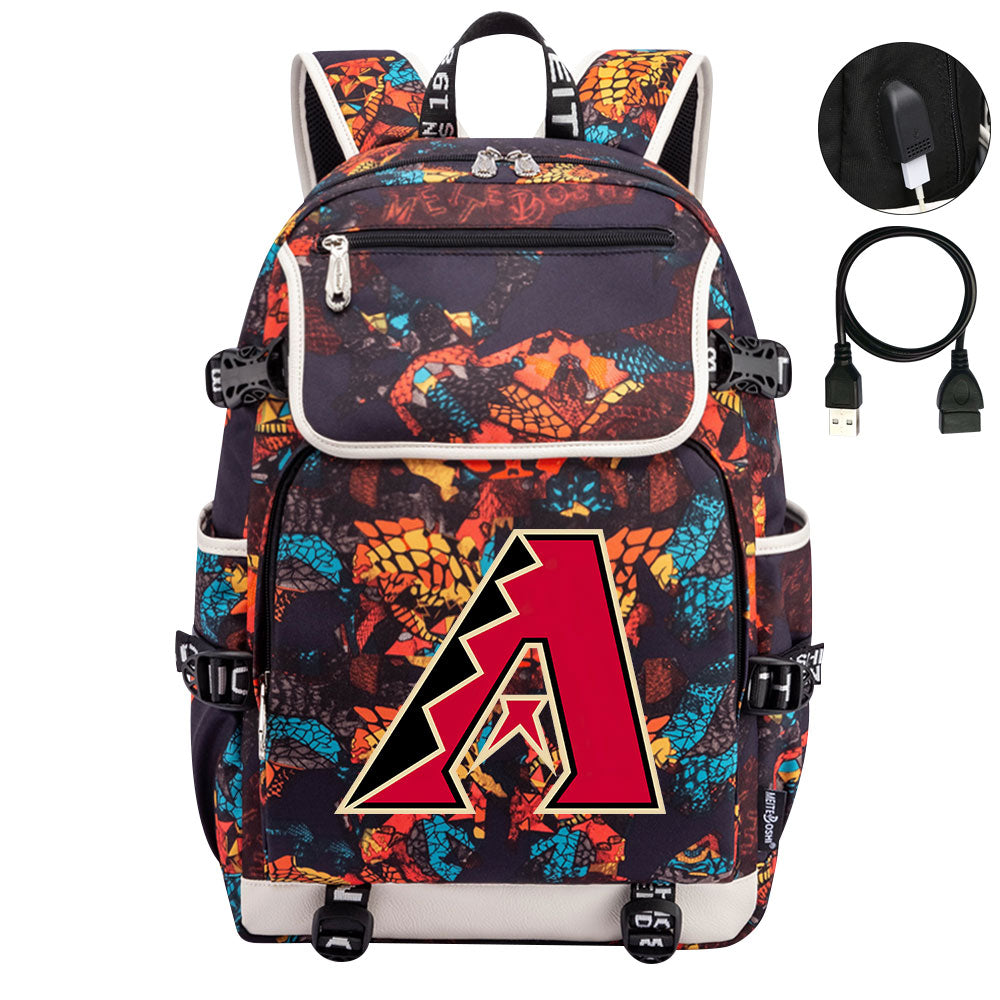 Arizona Diamondbacks Backpack School Notebook Travel Bags