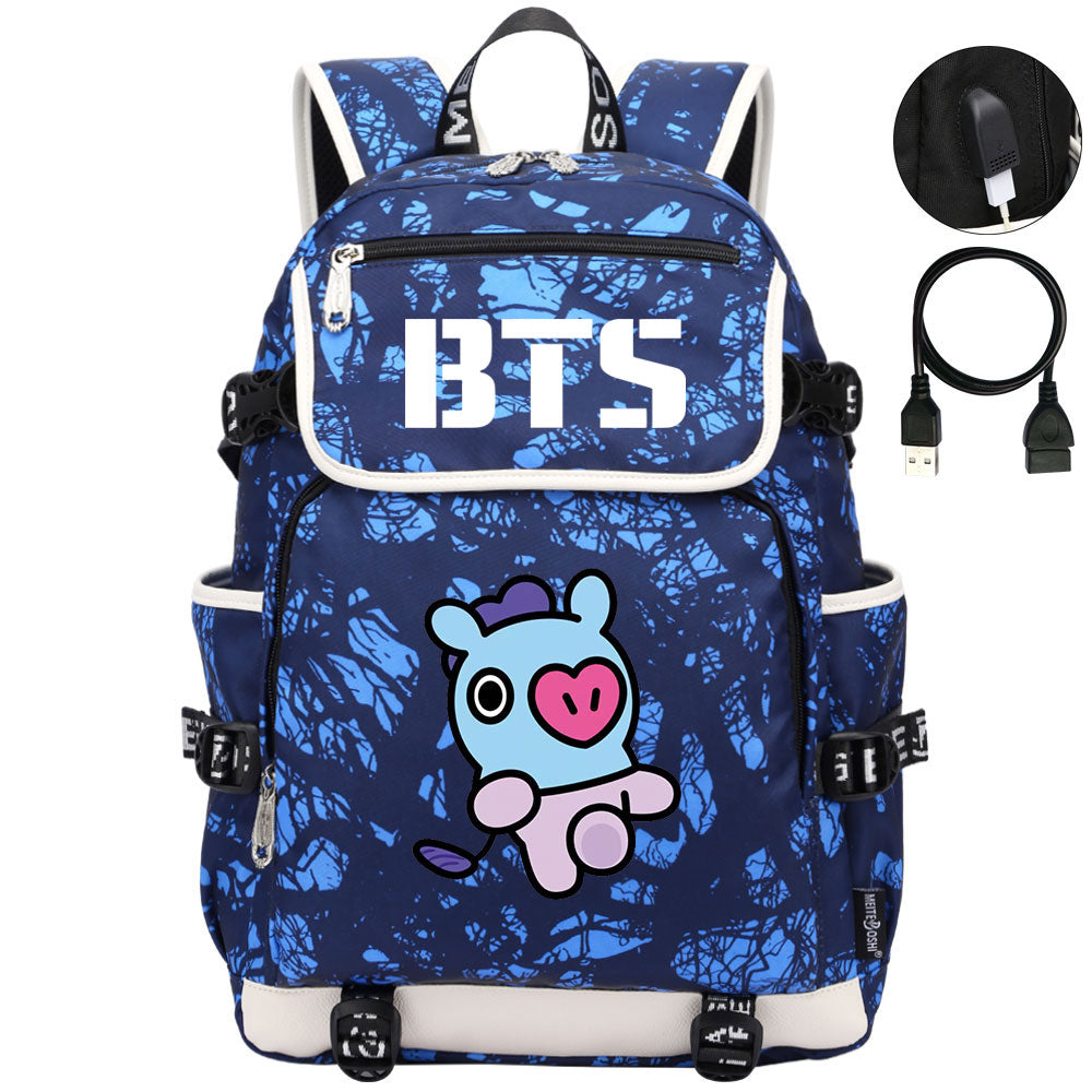 BTS Mang Backpack School Notebook Travel Bags