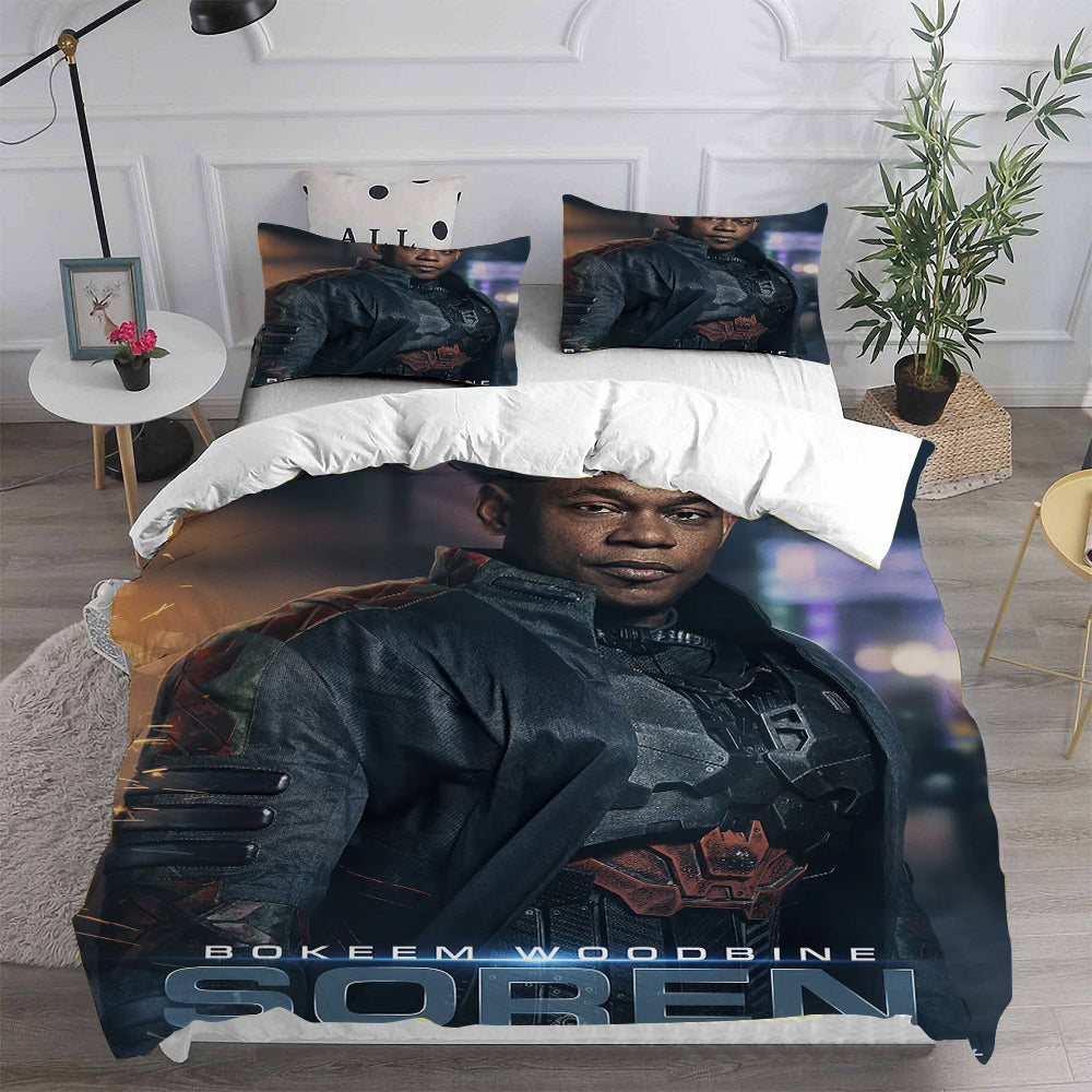 Halo 2 Cosplay Bedding Set Duvet Cover Pillowcases Halloween Home Decor