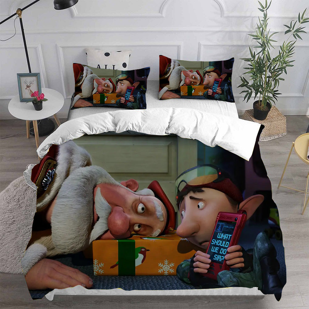 Arthur Christmas Cosplay Bedding Set Duvet Cover Pillowcases Halloween Home Decor