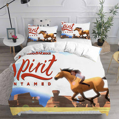 Spirit Untamed Cosplay Bedding Set Duvet Cover Pillowcases Halloween Home Decor