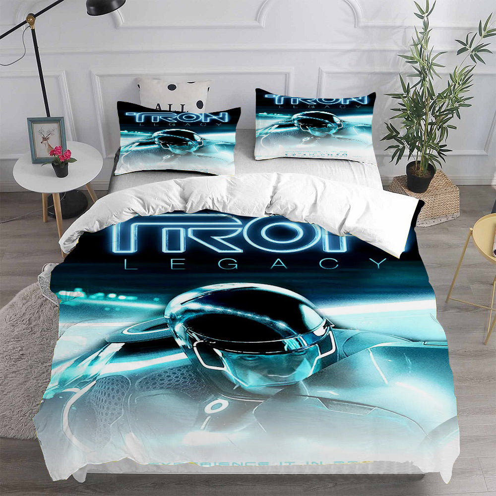 Tron Legacy Cosplay Bedding Set Duvet Cover Pillowcases Halloween Home Decor