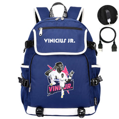 Vinicius Junior FC Backpack School Notebook Travel Bags