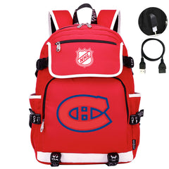 Montreal Canadiens Hockey League Backpack School Notebook Travel Bag