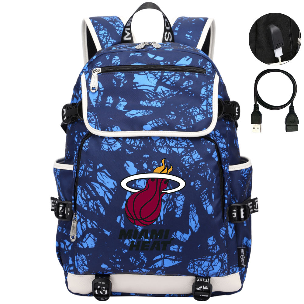 Miami Heat Backpack School Notebook Travel Bags