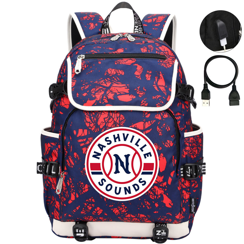 Nashville Sounds Backpack School Notebook Travel Bags