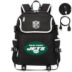 New York Jets Football Rugby Backpack School Notebook Travel Bags