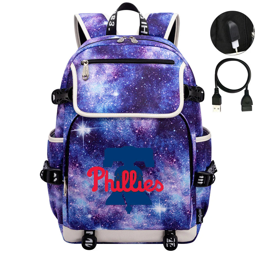 Philadelphia Phillies Backpack School Notebook Travel Bags