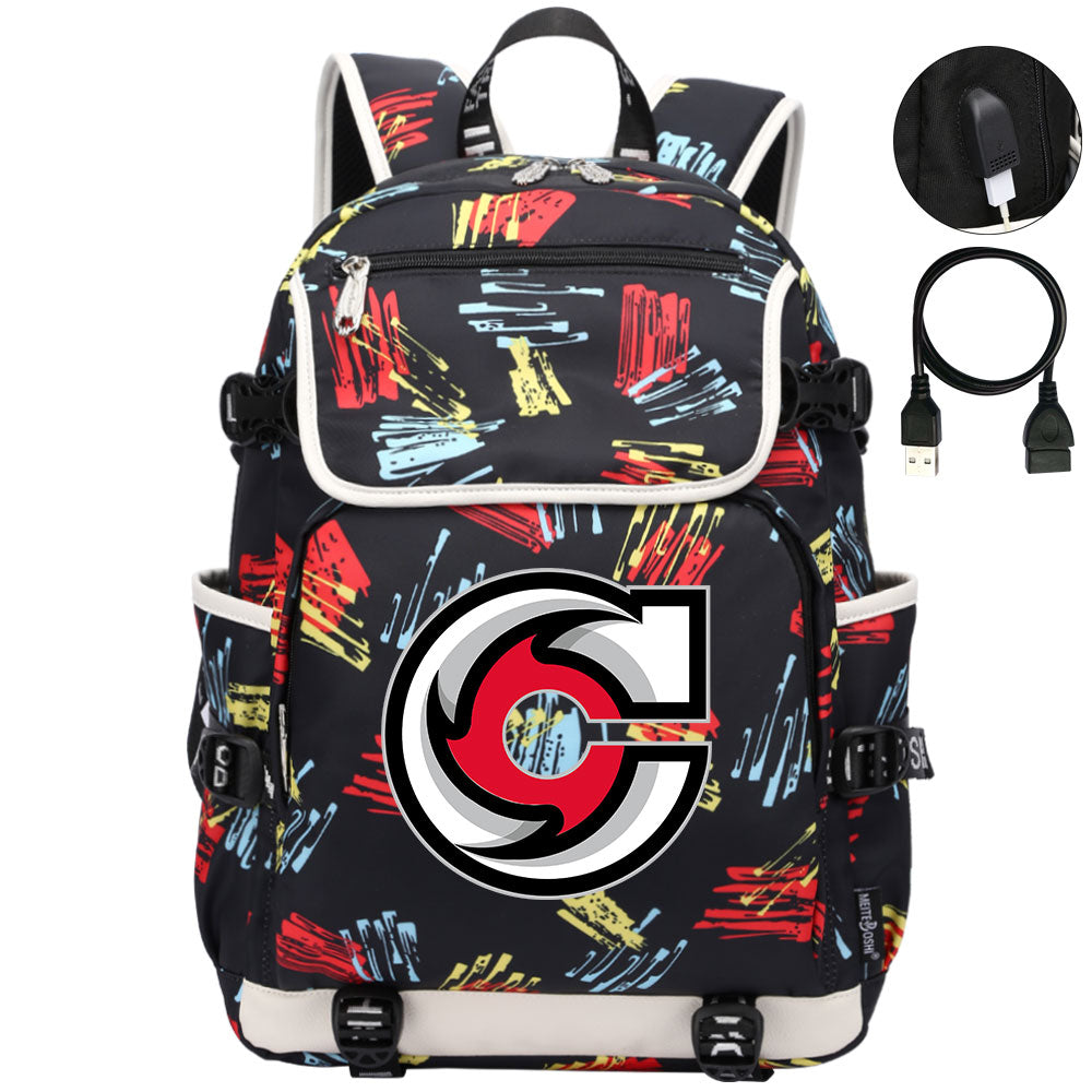 Cincinnati Cyclones Hockey League Backpack School Notebook Travel Bag