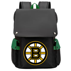 Boston Bruins Hockey Team School Backpack Oxford Laptop Bag