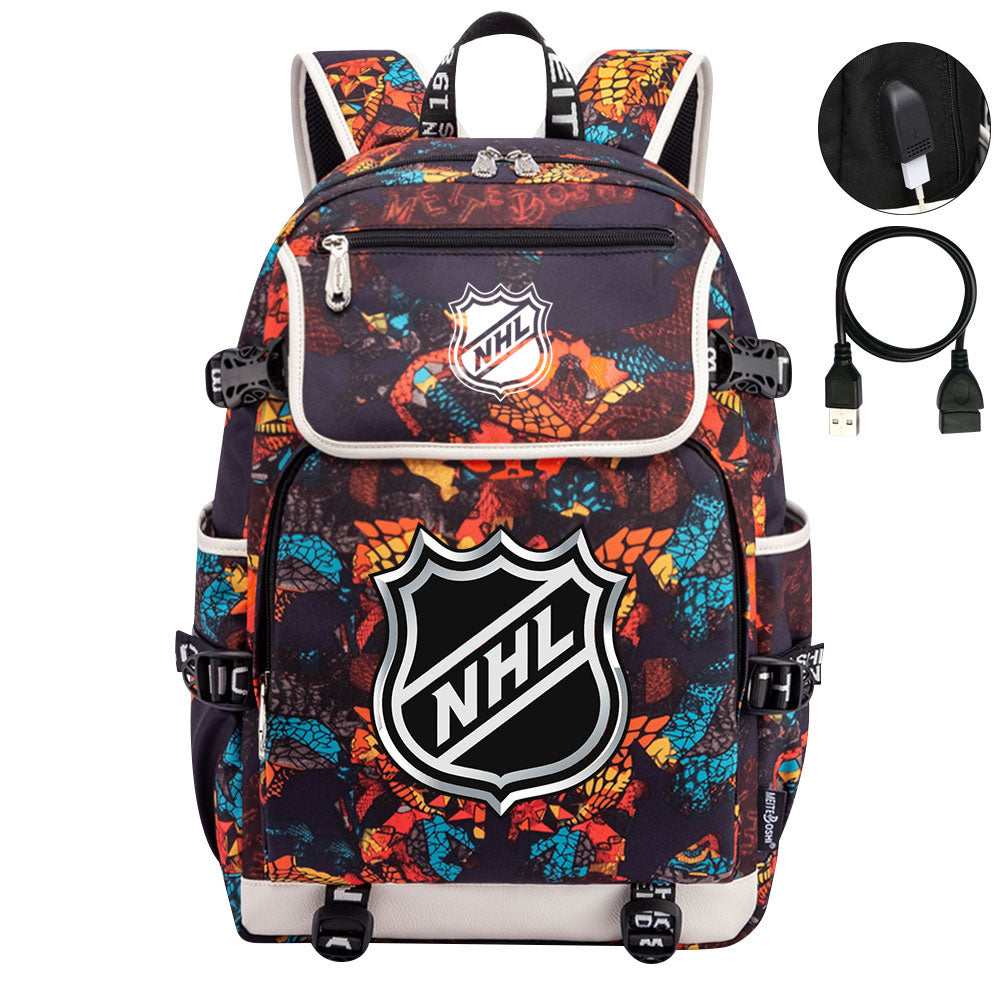 Hockey Team Backpack School Notebook Travel Bags