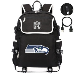 Seattle Seahawks Football Rugby Backpack School Notebook Travel Bags