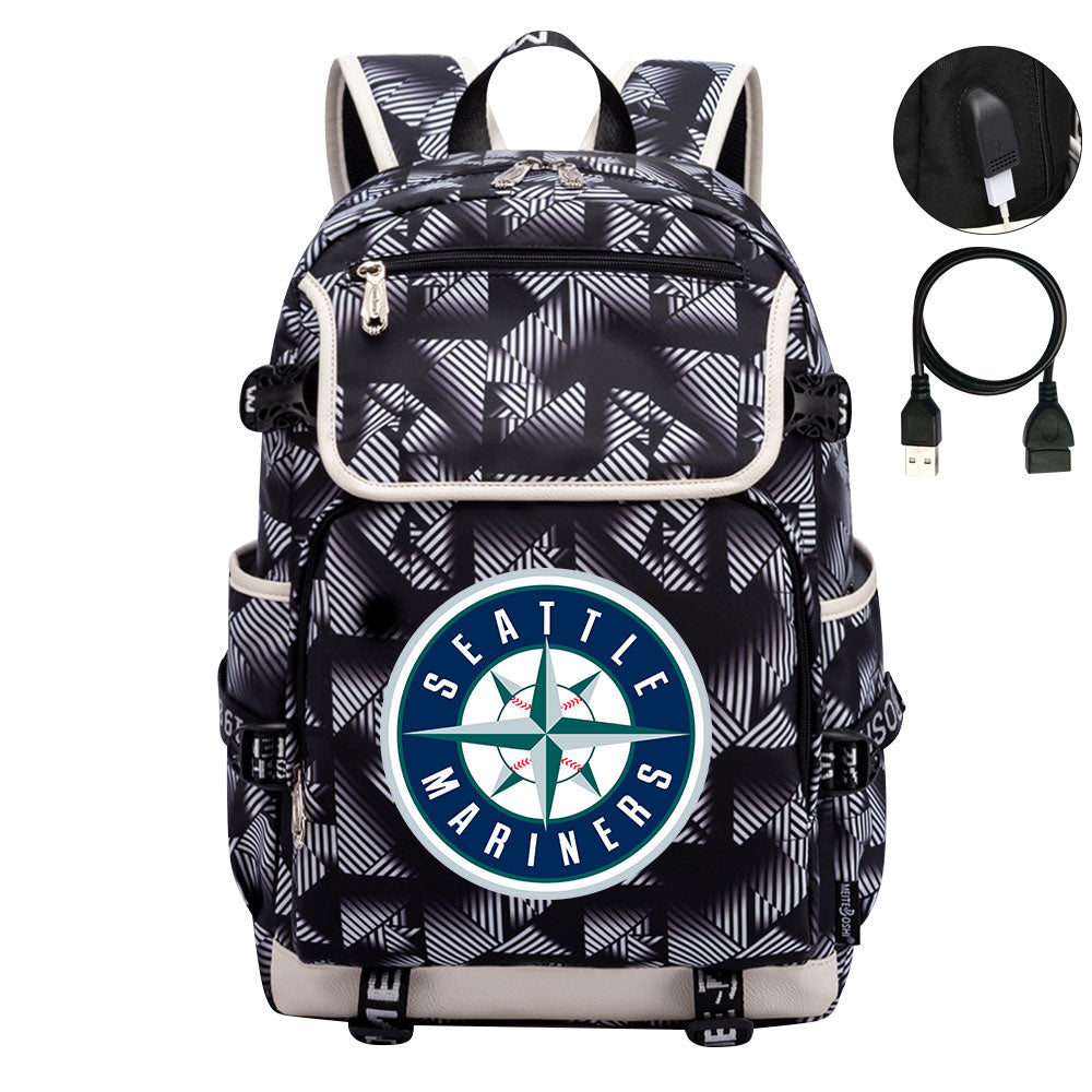 Seattle Mariners Backpack School Notebook Travel Bags