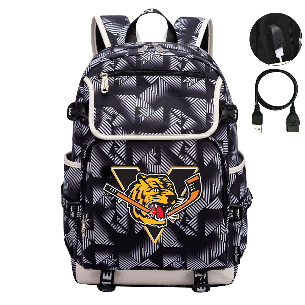 Victoriaville Tigres Hockey Backpack School Notebook Travel Bag