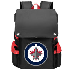 Winnipeg Jets Hockey Team School Backpack Oxford Laptop Bag
