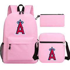 Los Angeles Angels Baseball School Backpack Shoulder Bag Pencil Bags 3pcs Set