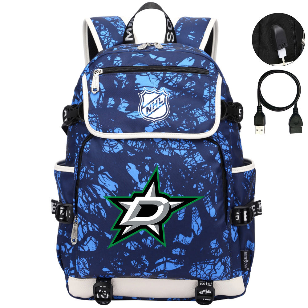 Dallas Stars Hockey League Backpack School Notebook Travel Bag