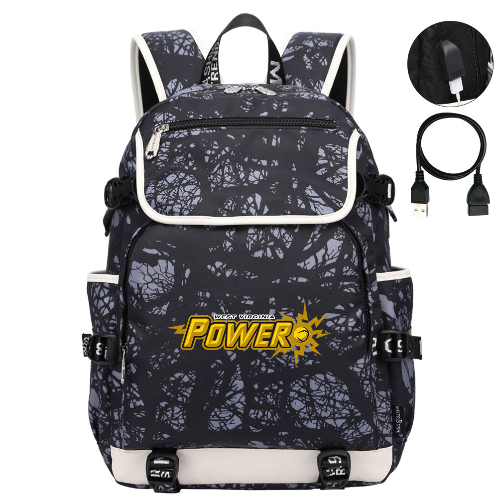 West Virginia Power Backpack School Notebook Travel Bags