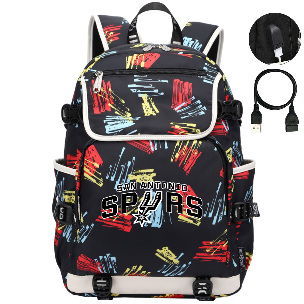 San Antonio Spurs Backpack School Notebook Travel Bags