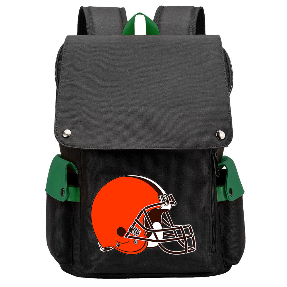 Cleveland Browns Football Team Rugby Laptop Backpack Oxford School Bag