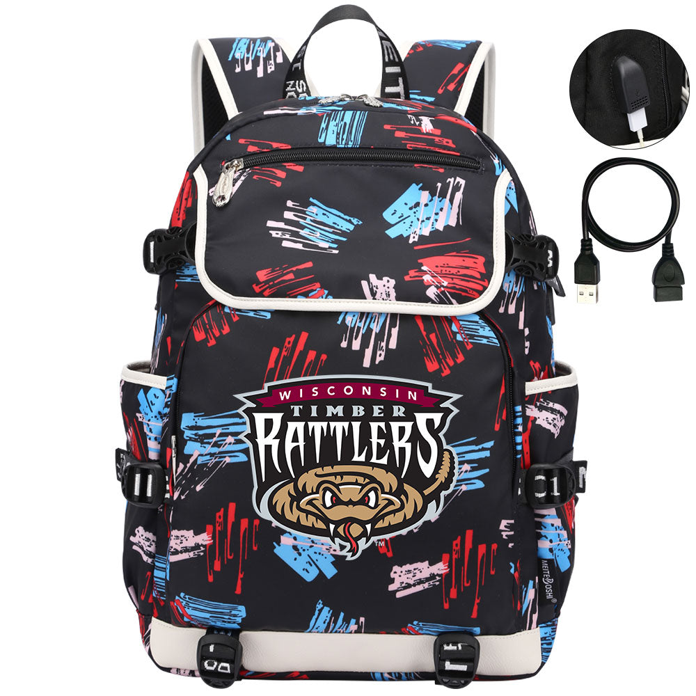 Wisconsin Timber Rattlers Backpack School Notebook Travel Bags