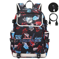 Washington Capitals Hockey League Backpack School Notebook Travel Bag