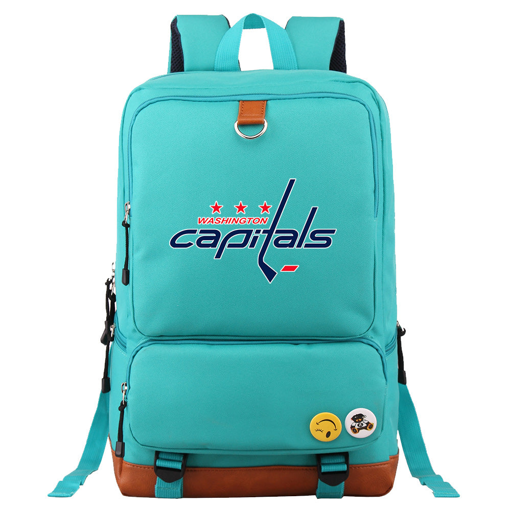 Washington Capitals Leafs Hockey Team Proof Backpack NoteBook Laptop School Bag