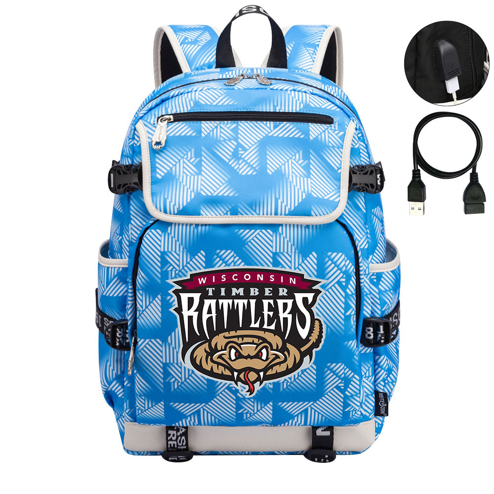 Wisconsin Timber Rattlers Backpack School Notebook Travel Bags