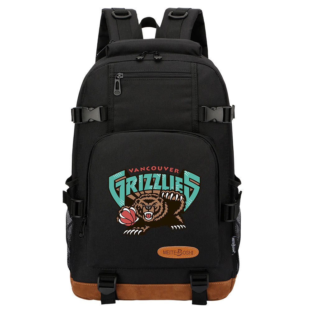 Vancouver Grizzlies Waterproof Backpack School Notebook Travel Bag