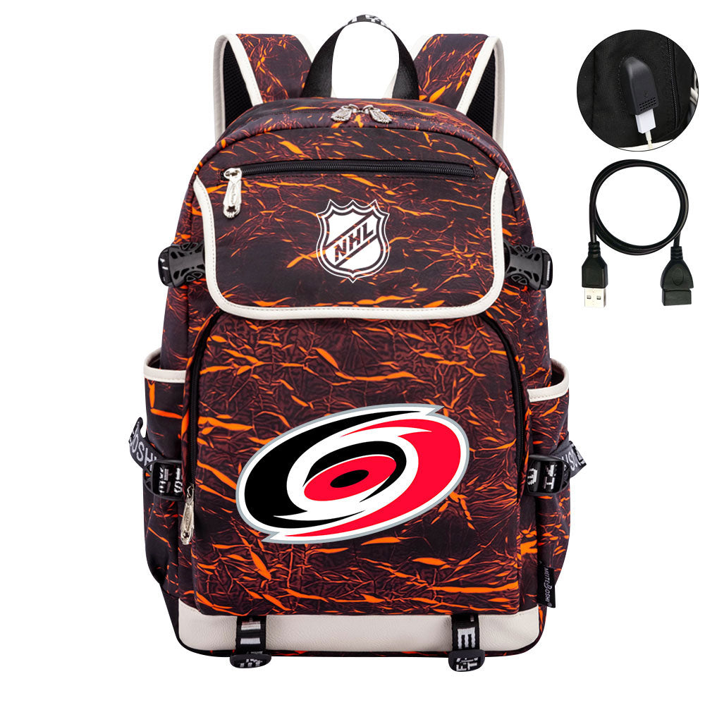Carolina Hurricanes Hockey League Backpack School Notebook Travel Bag