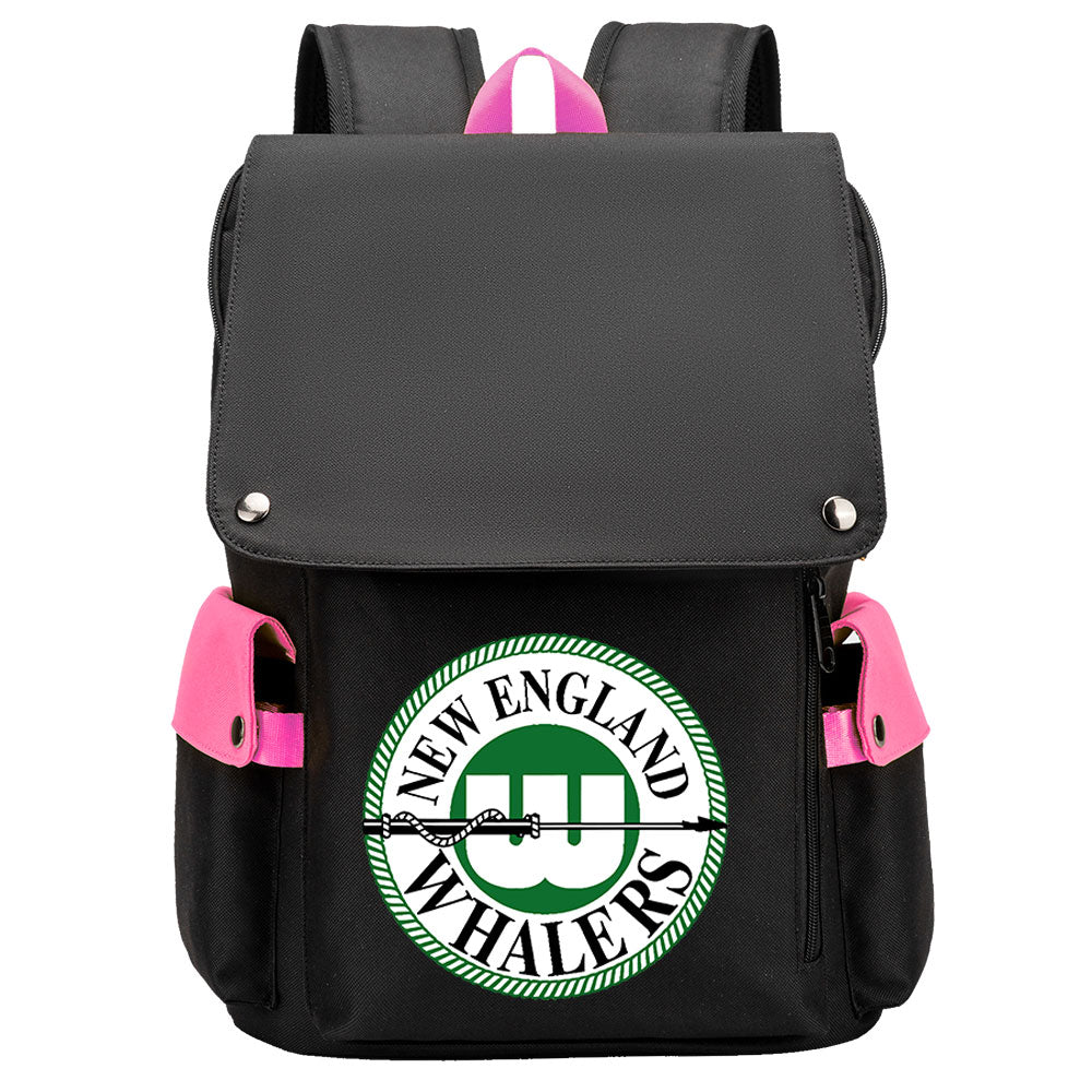 New England Whalers School Backpack Oxford Laptop Bag